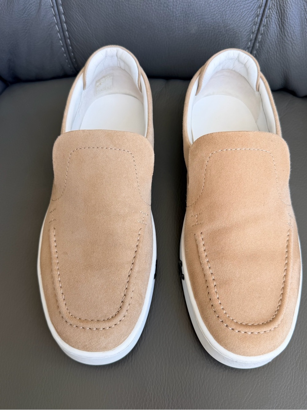 Hermes  Slip-On Suede moccasins,Shoes, sneakers  - Tan, Size 39,5
